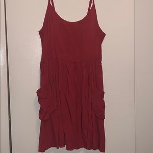 Breezy burnt orange/red dress w/ pockets